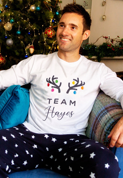 Daddy 'Team' Personalised Christmas Pyjamas