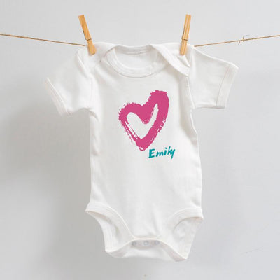 Personalised Heart Design on Bodysuit