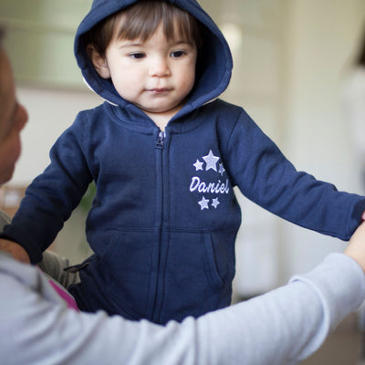 Personalised Blue Baby Tracksuit with Star Design