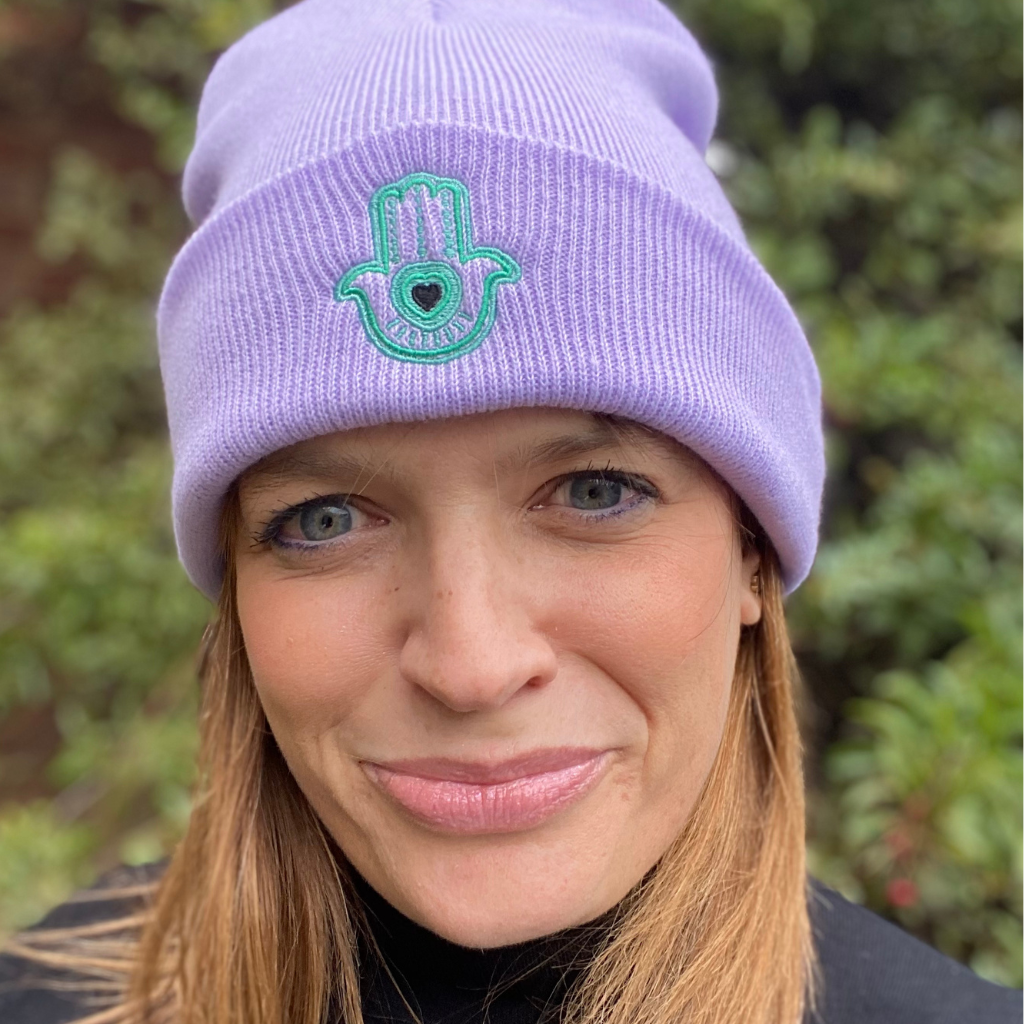 Hamsa Beanie in Lavender – percyandnell